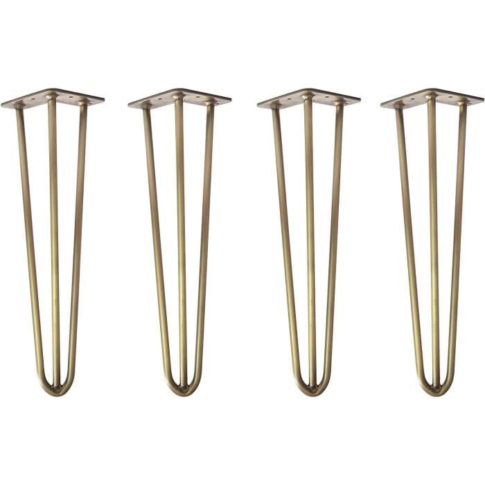 4X Hairpin Legs, Pieds De Table, Pieds En Épingle À Cheveux, Acier De