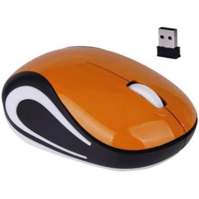 Souris Sans Fil Ultra-mince 2.4G Avec Nano Récepteur USB - 800/1600 DPI - Pour PC, Mac, Ordinateur Portable - 4