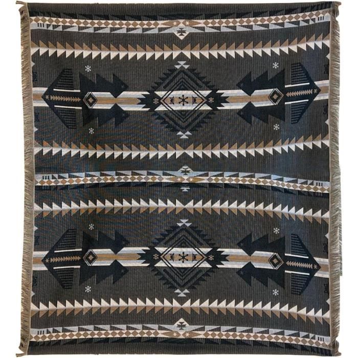 LumiSyne Couverture Bohème Aztèque - Plaid Ethnique 160x130 Cm