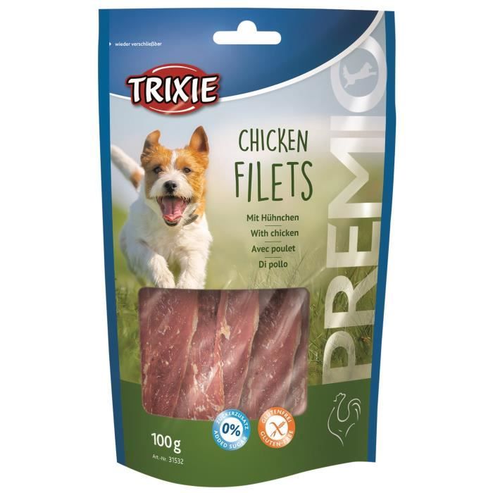Friandise pour chien - TRIXIE - Chicken Filets Premio - 100 g - Tous âges - Tous gabarits Friandise pour chien - TRIXIE - Chicken Filets Premio - 100 g - Tous âges - Tous gabarits
