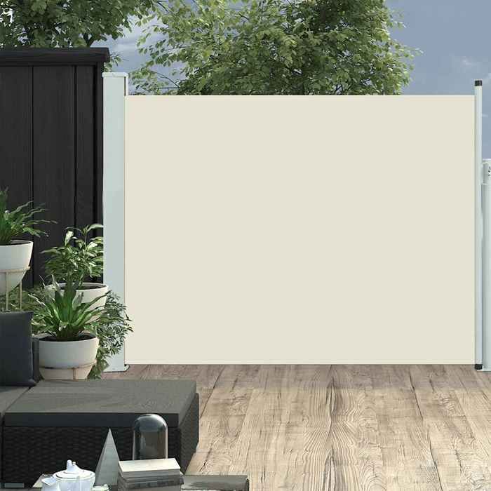 vidaXL Auvent Latéral Rétractable de Patio Store Latéral Brise vue Abri Soleil Jardin Terrasse Balcon Exterieur Résistant 48395