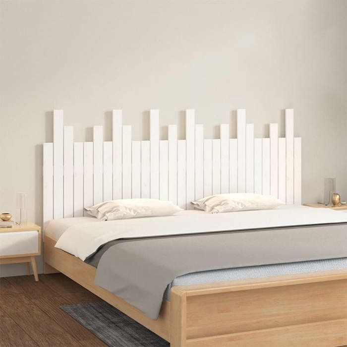 vidaXL Tête de lit murale Blanc 185x3x80 cm Bois massif de pin 824814