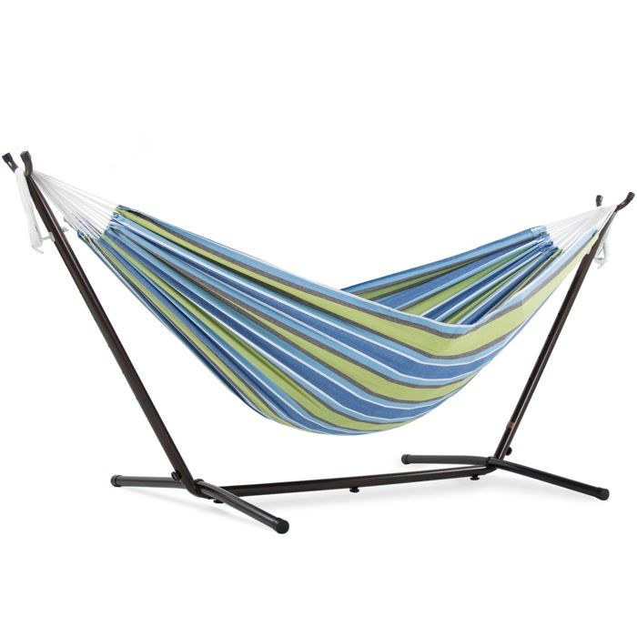 Le DOUBLE COTTON HAMMOCK WITH STAND (250 CM) - DENIM