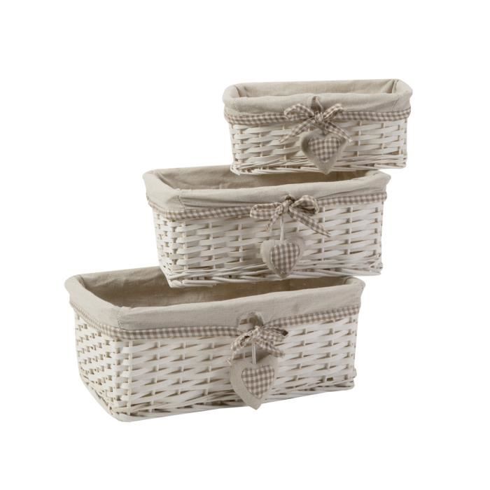 GooBloo Panier à Linge XL en Coton Tissé - 46 x 43cm - Grand Rangement