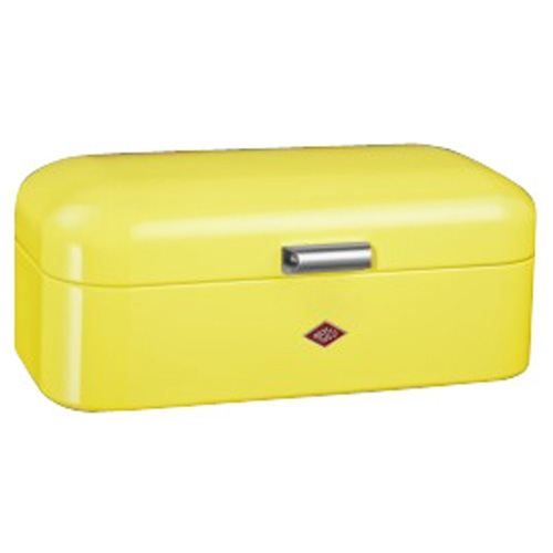 WESCO Boîte à Pain Grandy Grise - Tôle D'Acier Avec Trou D'Aération - 41 X 25,5 X 16,5 Cm