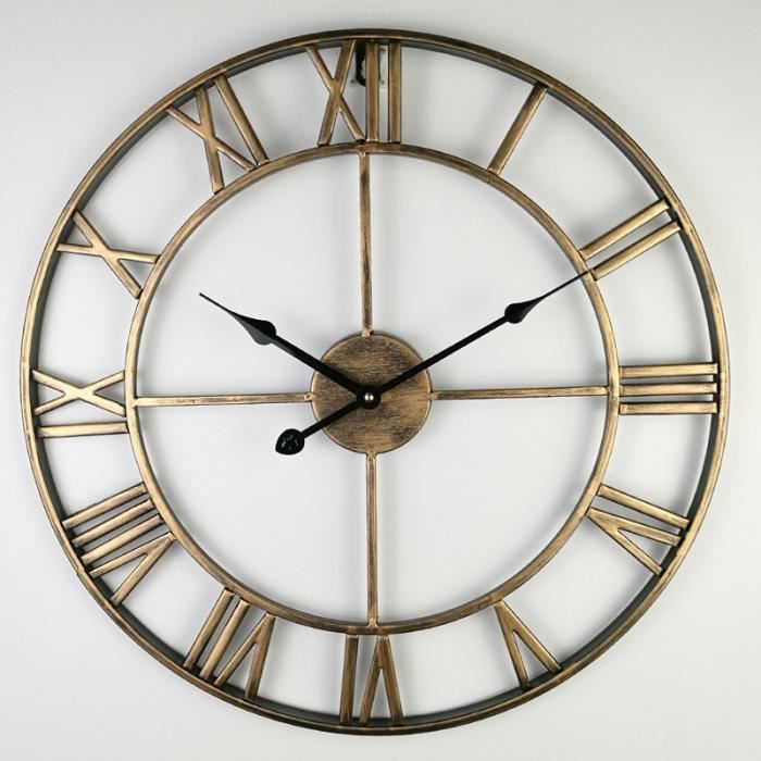 12 Chiffres Romains Vintage En Métal Blanc - Pour Pendule Ou Horloge - Occasion Bon état
