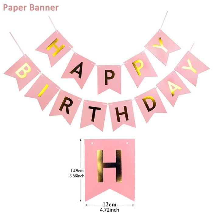 Numero 15 Ballons Joyeux Anniversaire 15th Fete Decorations 15 Ans Garcon Fille Quinze Or Rose Noi Pink Banner Cdiscount Maison