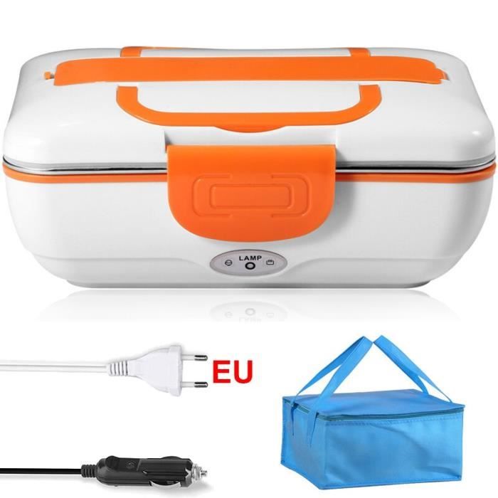 Lunch Box Chauffante électrique 2 En 1 - 1,5 L, 60W - Fonctionne Sur 12V/24V/110V/220V - Pour Voiture, Bureau, Voyage - 9