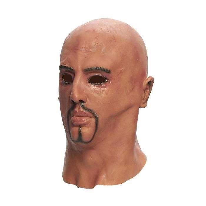 Masque halloween caoutchouc latex naturel pleine tête chauve homme