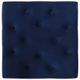 Pouf coffre Scandinave Luxueux Magnifique - VINTAGE - 7704 - Bleu - Tissu - Vintage-1