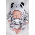 Reborn Sleeping Poupées de bébé Lifelike Vinyle Handmade Soft Touch Nouveau-né Enfants Jouets Panda Jumpsuit Cadeau de Noël-1
