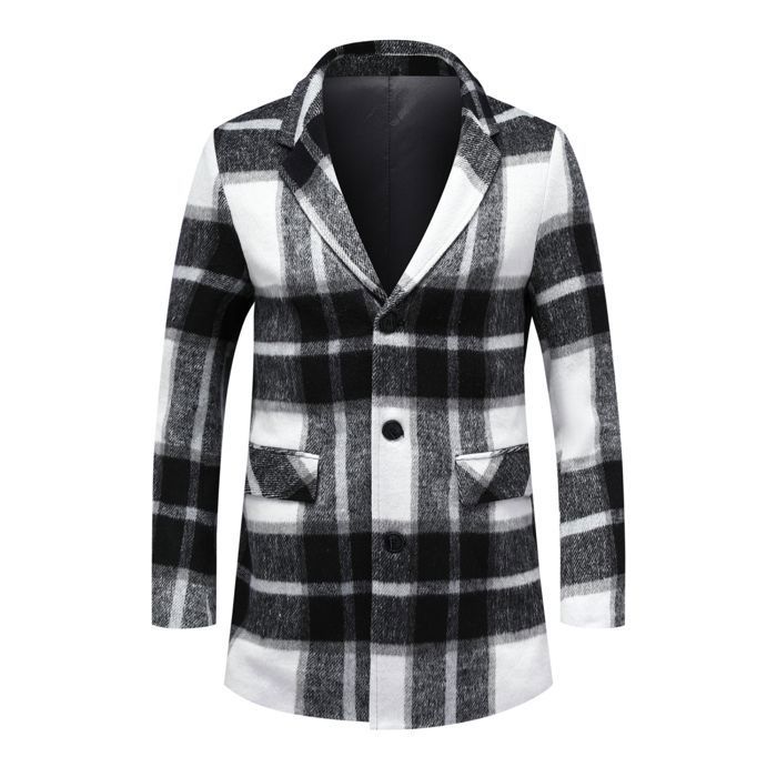 Blazer Femme Olsen UK 12 - Laine Mélangée Noir Et Blanc Carreaux - Occasion Très Bon état - Tenue Formelle