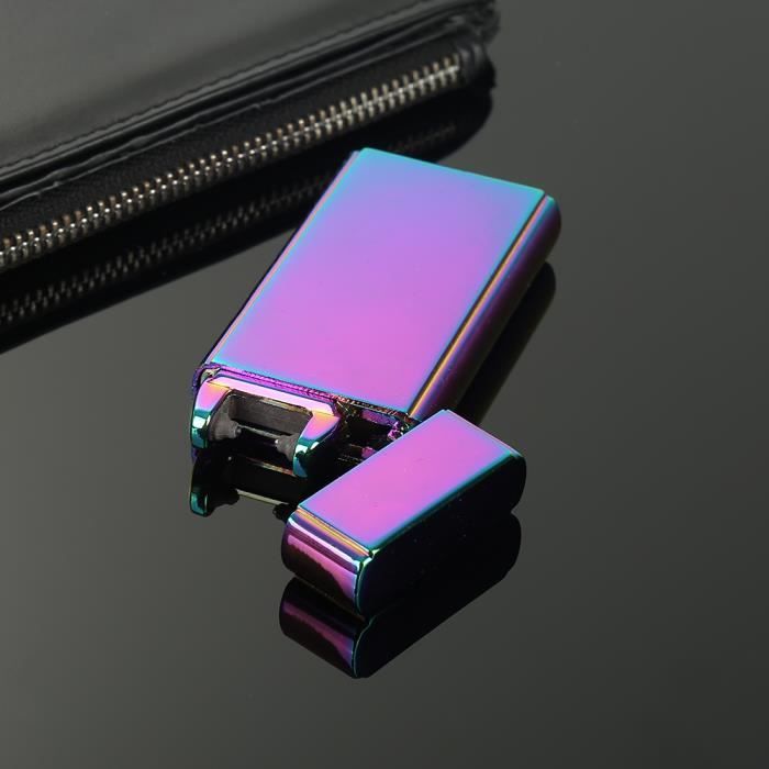 MULTICOLORE arc Briquet électrique rechargeable USB allume-cigare  Coupe-vent Cigar Cigarette Lighter Sans flamme Flameless pour …