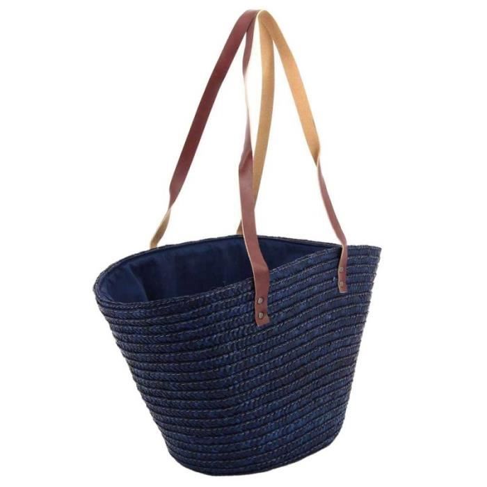 Panier de plage LES TROPEZIENNES Milos marine TZ MIL01 NAVY Cdiscount Bagagerie Maroquinerie