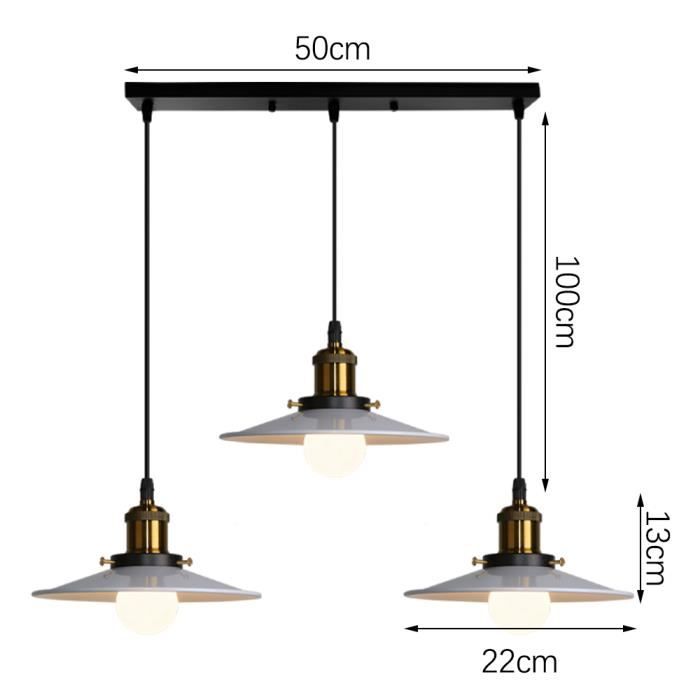 Abat-Jour Plafond Industriel Vintage Cage Métal | Lustre Suspension E27 Rétro Pour Cuisine, Salon, Bar, Restaurant (Ampoule Non Incluse)
