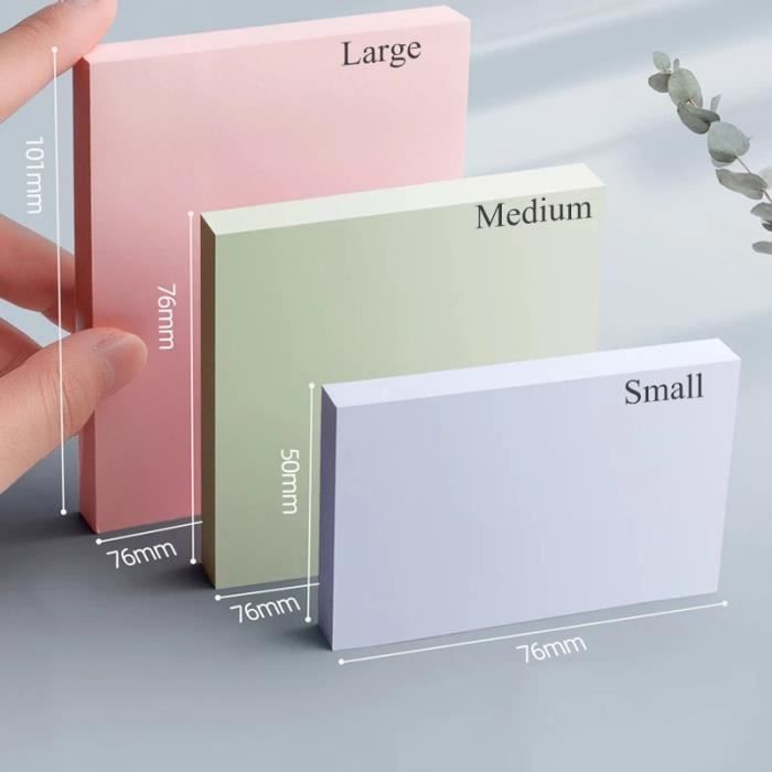 Grille marron-M - Bloc Notes autocollants Morandi, 80 100 feuilles ...