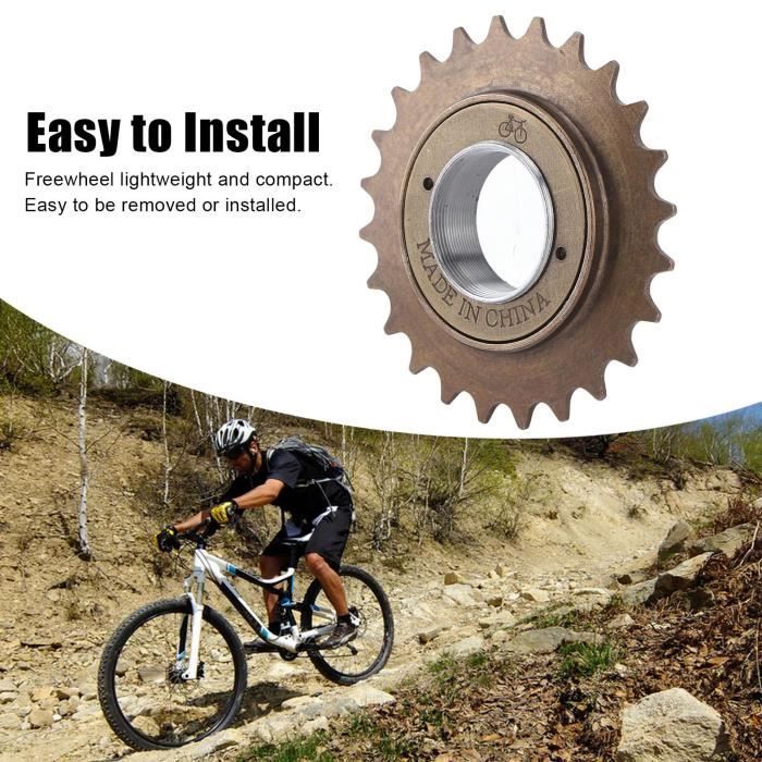 Roue Libre Vélo Simple Vitesse 16 Dents - Pignon 16T Métal - Remplacement Cassette 1 Vitesse - Accessoire Vélo - Anticorrosion & Rotative Douce