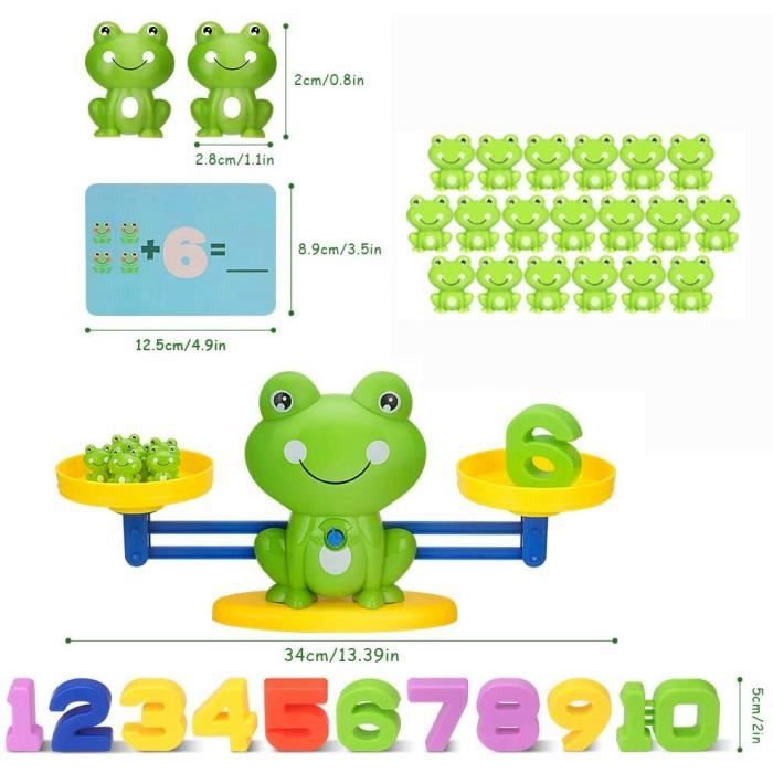 Arbre d'équilibre grenouille amusant pour enfants, jouets mathématiques  Montessori, jeu de société d'équilibrage, Interaction Parent-enfant, jeu
