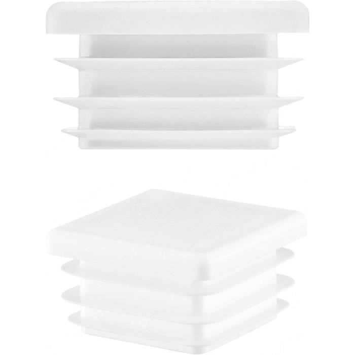 Cache tube carré 45X45 mm, 5 pièces, cache blanc (Ral 9010), 4,5X4,5 cm ...