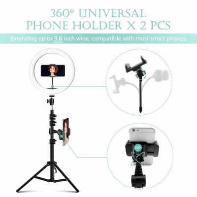 Lumiere Telephone Selfie, 3000-6500K 5 Températures De Couleur Lumiere Photo, Lampe Selfie Avec Batterie 2000 MAh,Lampe Photo CRI 95+ Pour Tiktok, Phone, Ordinateur Portable, Caméra