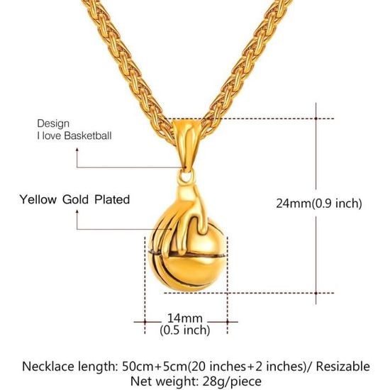 Bestyle Collier Avec Pendentif En Fore De Balle Vive Pour Hoe, En