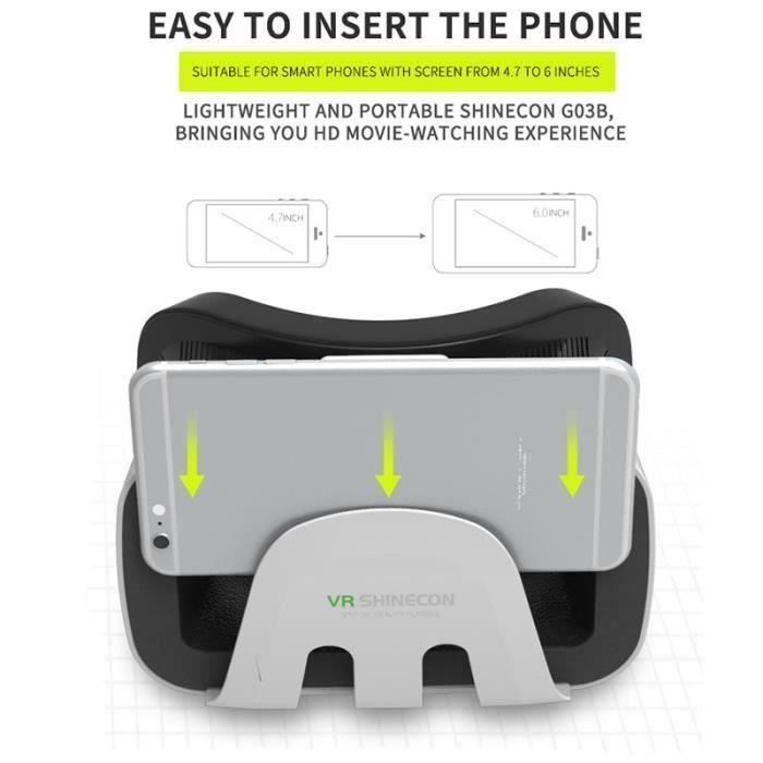 Casque VR Pour Smartphone 's p.ex. iPhone,Samsung Galaxy,HTC,Sony
