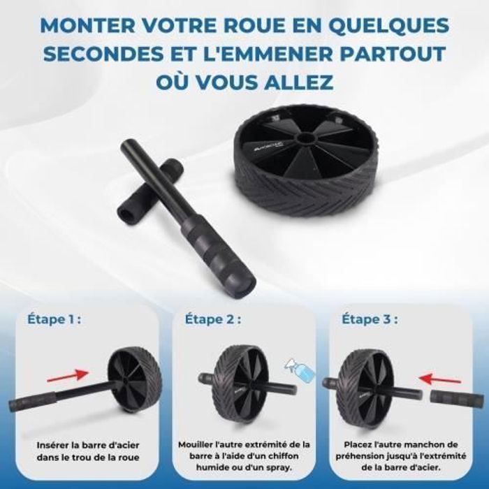 Roue Abdominale Avec Tapis - 3 Modèles Au Choix Pour Des Abdominaux En Acier à La Maison !
