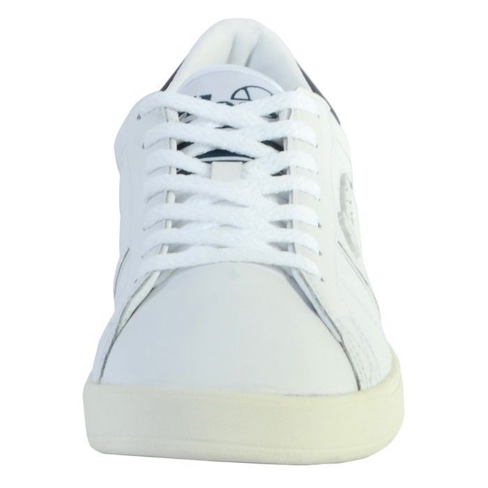 Basket Ellesse LS 80 LTHR AM pour Homme Blanc Vert Sombre Bleu Sombre Fermeture a lacets
