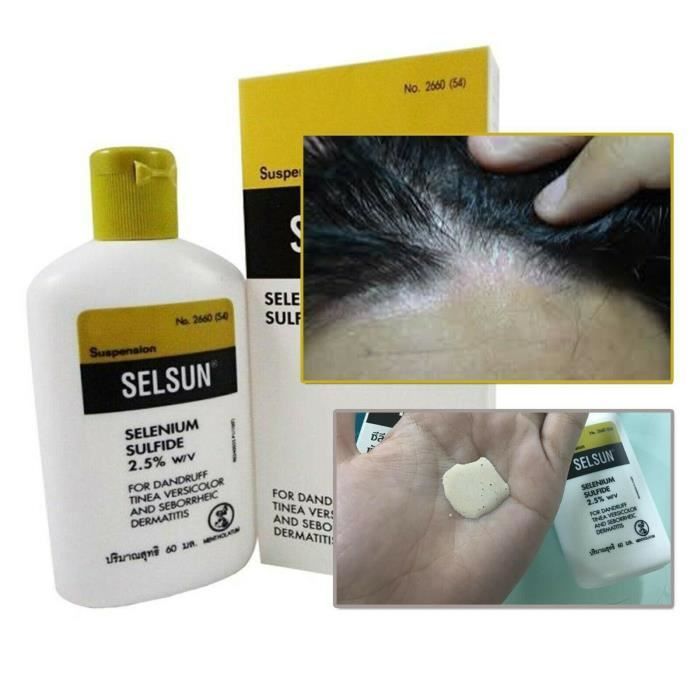 Shampooing Antipelliculaire Selsun Suspension - Sélénium 2.5%, Sans Alcool, Végan, 100% Naturel
