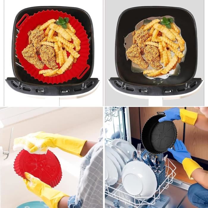 Moule Silicone Air Fryer Set, 4 Pack Accessoires Pour Friteuses