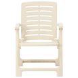 8180•JILLE® Chaise Scandinave - Best Chaises de jardin 2 pcs Plastique Blanc - 56 x 59 x 82 cm-3