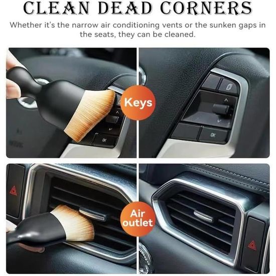 Lesasas Kit De Nettoyage De Voiture Avec Sac De Rangement Seau Pliable De 9 L Brosse De Detail 9 Pieces Brosse A Roue A Manch