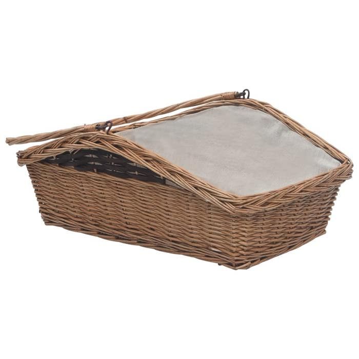 Panier à bois de chauffage vidaXL 61,5x46,5x58 cm Marron Saule — free download