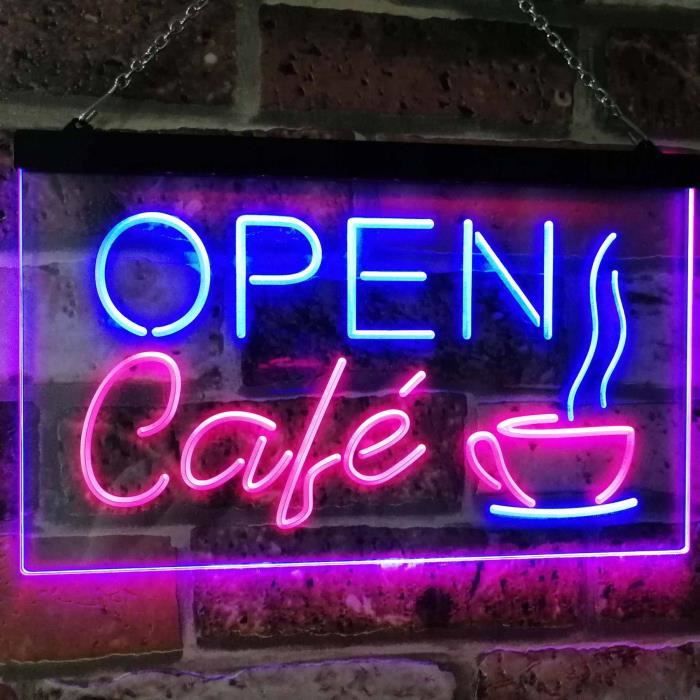 ENSEIGNE VÉGÉTALE SYNTHÉTIQUE LUMINEUSE MARINA CAFÉ - Groupe Grafic