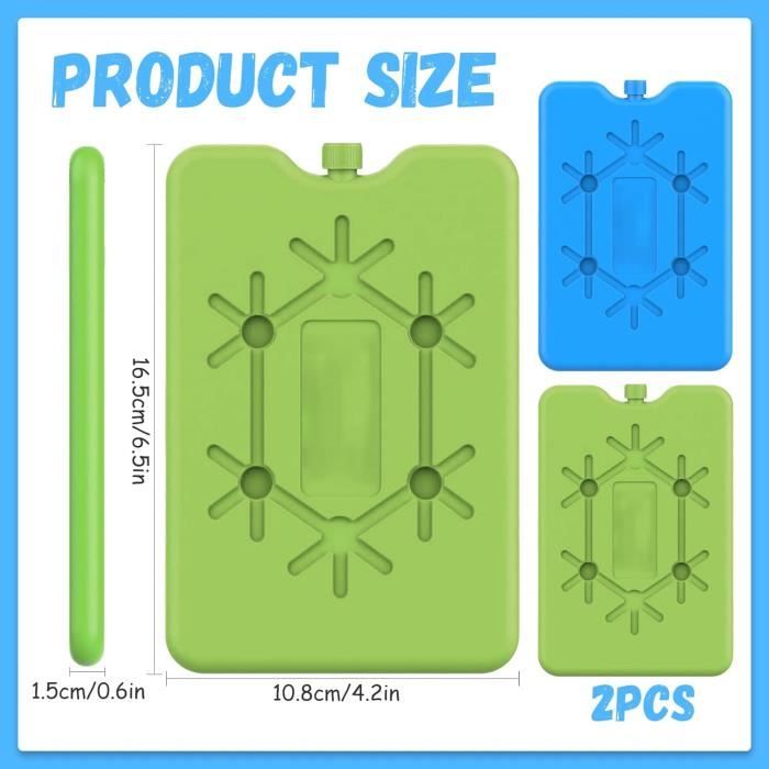 Blocs Réfrigérants Réutilisables Lot De 4 - 20x30 Cm Pour Sac Isotherme -18°C à +40°C
