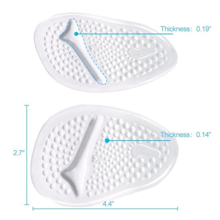 4 Paires De Semelles Avant En Gel Silicone – Antidérapantes, Confort Pour Talons Hauts Et Chaussures Fermées