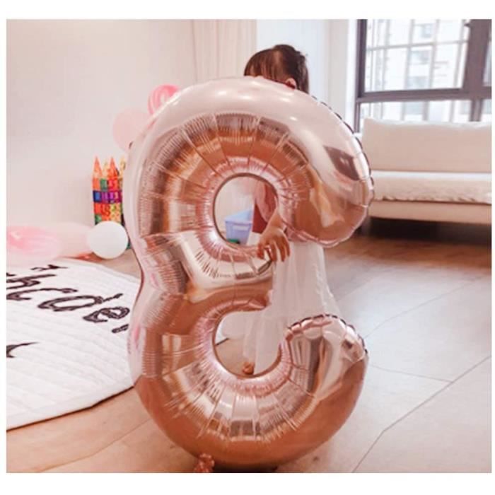 Ballon des nombres 7 ans à pois vide 86cm - Partywinkel