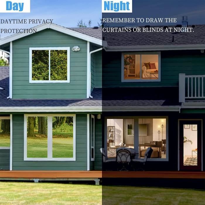 FILM POUR VITRAGE,Blue-40x100cm--Film Miroir Auto Adhésif Pour Fenêtre, Protection Solaire UV