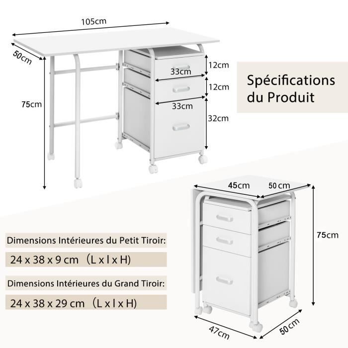 Bureau électronique Réglable En Hauteur 80 X 160 Cm Budget