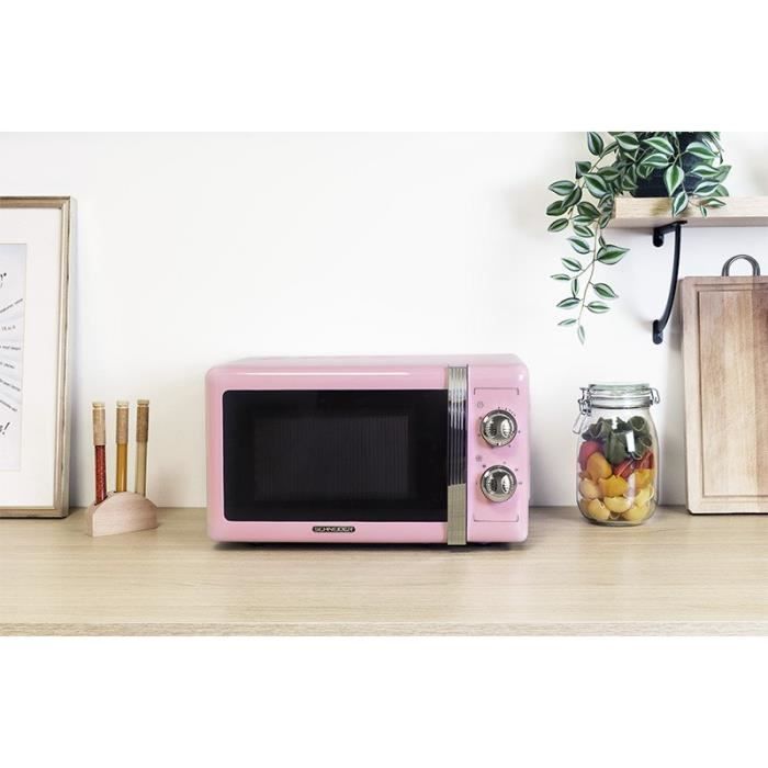 SCHNEIDER - SMW20VMP - Micro ondes - Vintage - 20 litres - 700 watts - Rose  - Cdiscount Electroménager