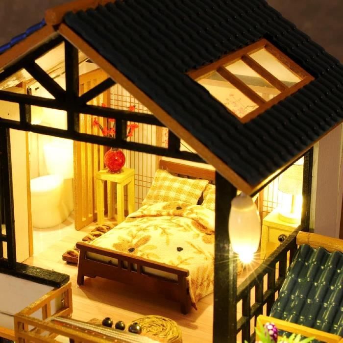 Cuteefun Kit de Maison à Cadre Photo Miniature à Construire pour Adulte,  DIY Maison de Poupée Miniature Bois en Kit avec Meubles et Outils, Cadeau  de Bricolage Artisanal (Maison D'écureuil)