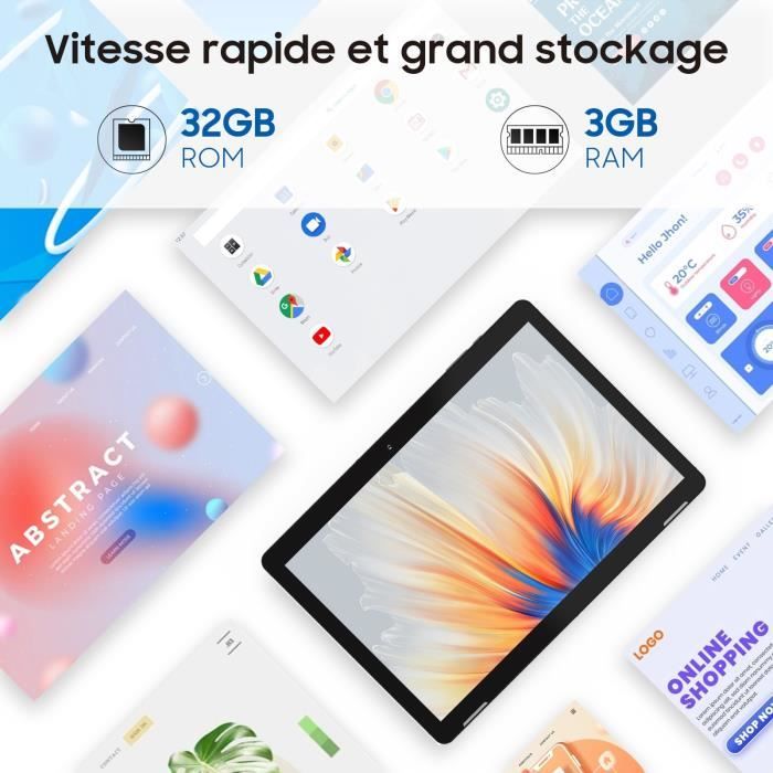 4G Tablette Tactile 10.1 Pouces Android 9.0-Winnovo3