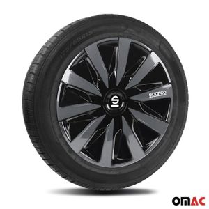 SPARCO Enjoliveurs Torino 14 Pouces Noir - Set De 4 | ABS Résistant, Montage Universel Pour Voiture