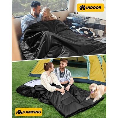 Sac De Couchage Rectangulaire Étanche 0-10°C – 2 Kg Avec Compression, Oreiller Et Doublure Amovible Pour Camping Randonnée