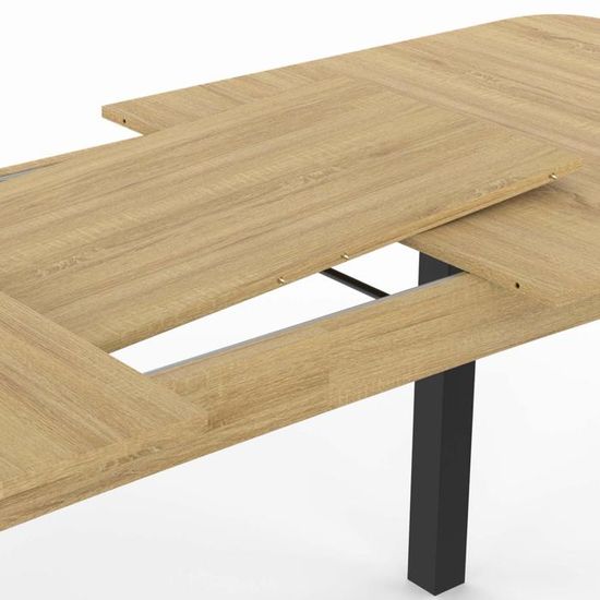 Table à manger extensible rectangle DELSON 6-10 personnes design industriel 160-200 cm | Leroy Merlin