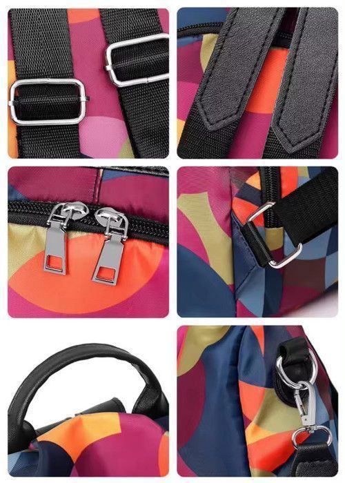 Sac à dos Fashion Tendance Multicolore Poche arrière antivol