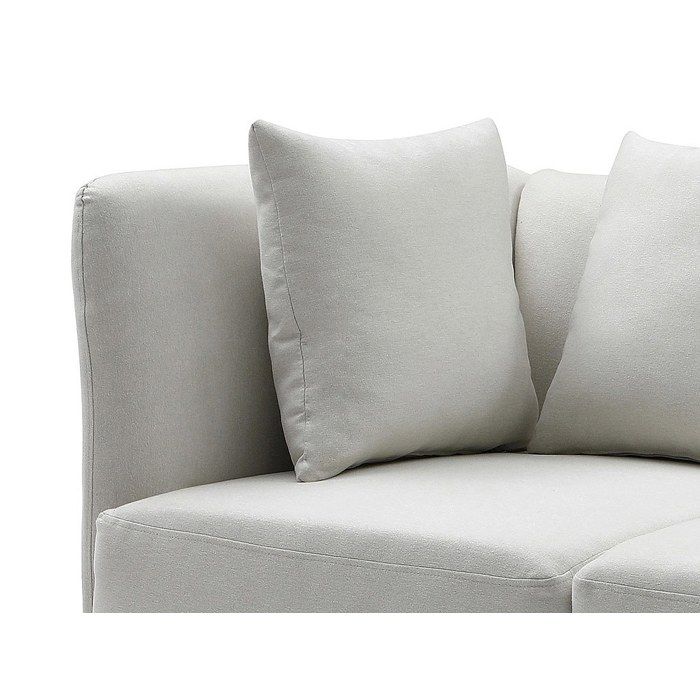Méridienne droite en tissu crème NAPASA - Cdiscount Maison