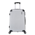 Valise Trolley Moyenne 4 roues 65cm ABS Rigide "Corner" Gris Silver - Trolley ADC-0