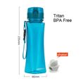 Gourde - Bouteille isotherme,UZSPACE 350-500ML bouteille d'eau sans BPA en plein air Sport Tour Camping Portable - Type Cyan-350ml-0