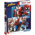 2 Puzzles Enfant 60 Pieces Spiderman - Collection Clementoni Super Heros-0